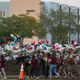 People arrive to offer support at Marjory Stoneman Douglas High School in Parkland, Fla., on Feb, 28, 2018, as students arrive to attend classes for the first time since the shooting that killed 17 people on Feb. 14 at the school.